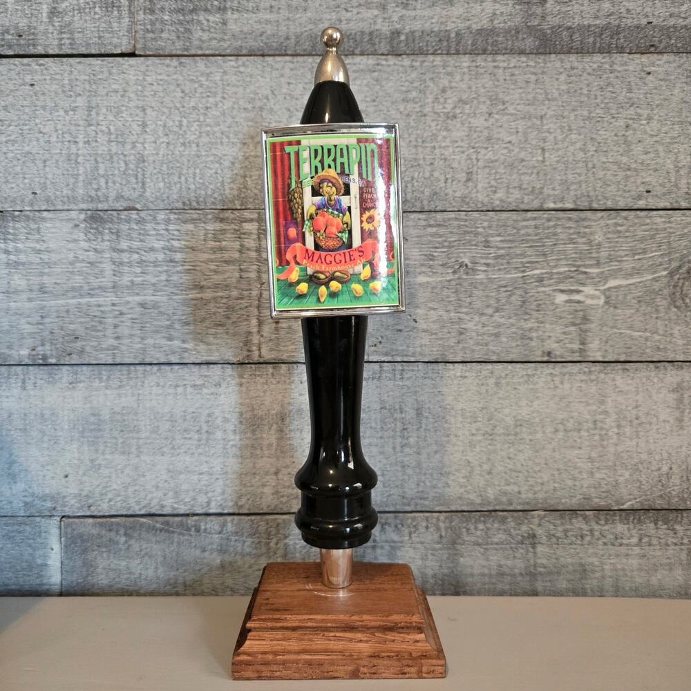 Terrapin Beer Tap Handle Maggie’s Farmhouse Ale – Black & Chrome – Bar Man Cave